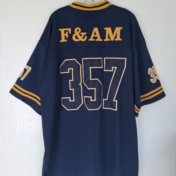 Bigboy Headgear Prince Hall Masonic Fraternity F & AM Jersey Mens Size 3X Blue - Picture 3 of 11